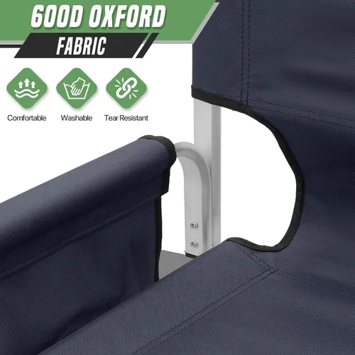 Miniatura 6 de Silla de directores, sillas de campamento plegables de 31 pulgadas de alto, silla de tocador plegable con marco de aluminio, silla de artista