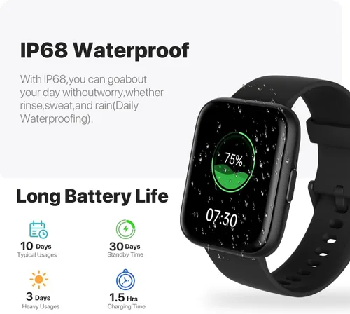 Miniatura 6 de JeeJTek Relojes inteligentes para hombres y mujeres - Pantalla HD de 1.83" 2025 Rastreador de fitness con 100 modos deportivos, monitor