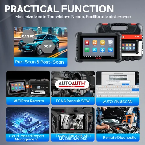 Miniatura 8 de Autel Escáner MaxiCheck MX900 OBD2, igual que MaxiCOM MK900 MK900BT, actualización de MK808 MX808, herramienta de diagnóstico de todos los sistemas