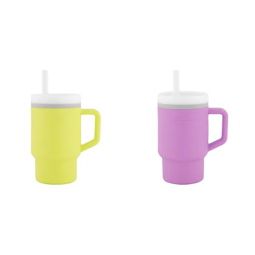 Miniatura 8 de Infantino Mi primer vaso – Adorables vasos en miniatura con pajita resistente a fugas y asa amigable para niños pequeños, fomenta la hidratación