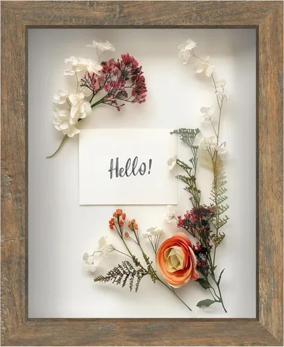 Miniatura 13 de FrameWorks Marco de Caja de Sombra de Madera Negra de 8" x 8" – Vitrina con Parte Trasera de Fieltro Suave, Caja de Memoria con Vidrio Templado