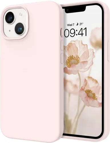 Miniatura 14 de Telaso Funda compatible con iPhone 14, silicona líquida de gel suave de goma, funda delgada y fina con forro de microfibra, funda protectora