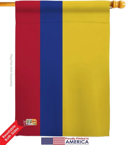 Miniatura 2 de Americana Home & Garden S140055-BO Colombia Banderas del Mundo Nacionalidad Impresiones Decorativas Vertical Casa 28" X 40" Jardín 13" X 18.5