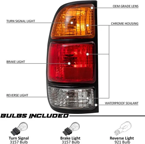 Miniatura 3 de EPIC LIGHTING Luces traseras de repuesto estilo OE compatibles con Toyota Tundra 2000-2006 cabina de acceso regular