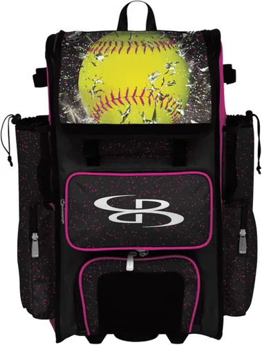 Miniatura 7 de Boombah Rolling Superpack - Bolsa para equipo de béisbol/sóftbol, mango telescópico, capacidad para 4 bates, versión con ruedas, luz de sóftbol