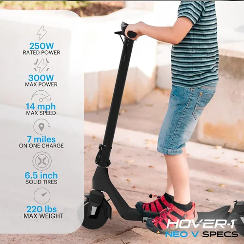 Miniatura 2 de Hover-1 Neo Family Foldable Electric Scooter with 300W/250W/200W Rated Brushless Motor, 16/14/12 mph Max Speed, 8.5"/6.5” Wheels, 10/7 Mile Range