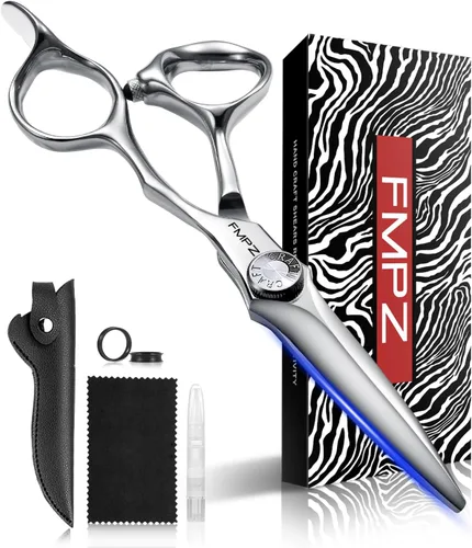 Tijeras de corte de pelo de 5.5 pulgadas, tijeras de peluquería profesionales, tijeras de corte de cabello con acero 440C, dureza 60HRC
