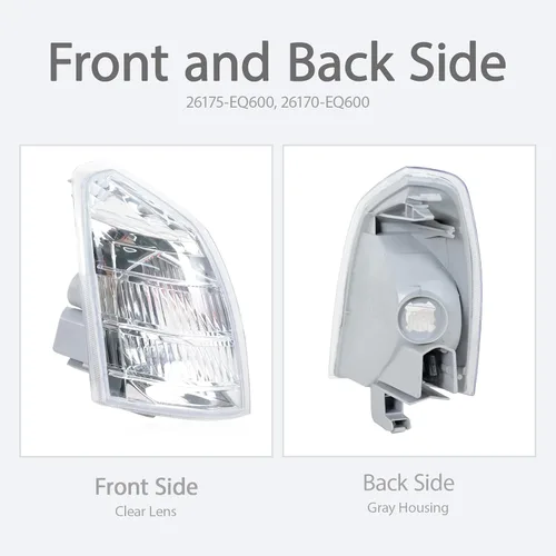 Miniatura 2 de Luz de esquina para Nissan X-Trail T30 2001-2006 parachoques delantero señal de giro lámpara 26175-EQ600 26170-EQ600 izquierda y derecha