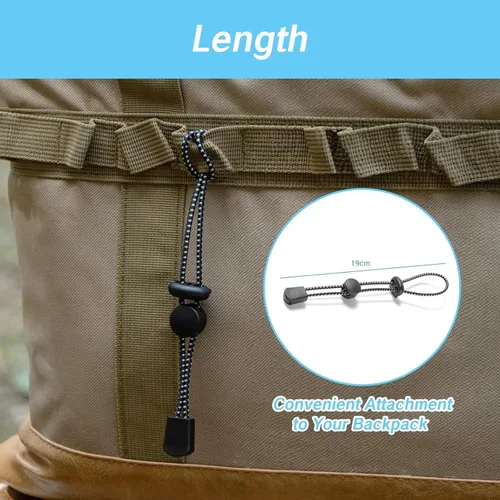 Miniatura 6 de NIIIYTYB Mochila con soporte para bastón de trekking ajustable, cordón elástico para carcaj, correas elásticas para mochileros, escalada