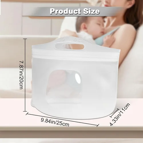 Miniatura 2 de Bolsa esterilizadora de vapor de silicona de 2L para biberones, bolsa esterilizadora reutilizable para accesorios de sacaleche, chupetes