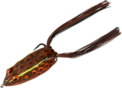 BOOYAH Pad Crasher Topwater Bass Pesca Hueco Cuerpo Rana Señuelo con ganchos sin malas hierbas Sunburn