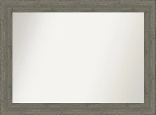 Miniatura 119 de Amanti Art Espejo de baño gris para sobre el fregadero, 27 x 27 pulgadas, espejo de tocador cuadrado gris, marco de madera rústica de campo medio