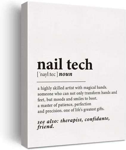 Miniatura 7 de LEXSIVO Nail Tech - Lienzo impreso para pared, decoración de salón de uñas, con texto en inglés "You Can't Buy Happiness But You Can Get Your Nails