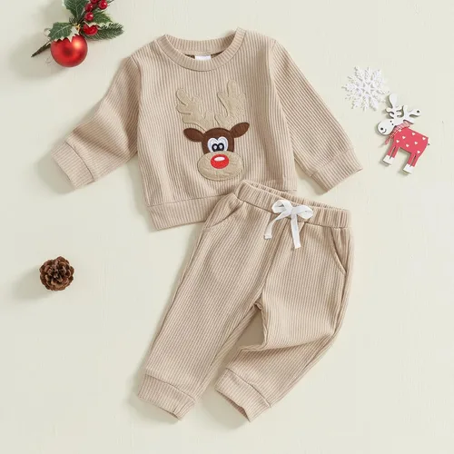 Miniatura 42 de Conjunto de camisa larga y divertida para bebé niño y niña, ropa de primera Navidad, 6, 12, 18, 24 meses, 2T