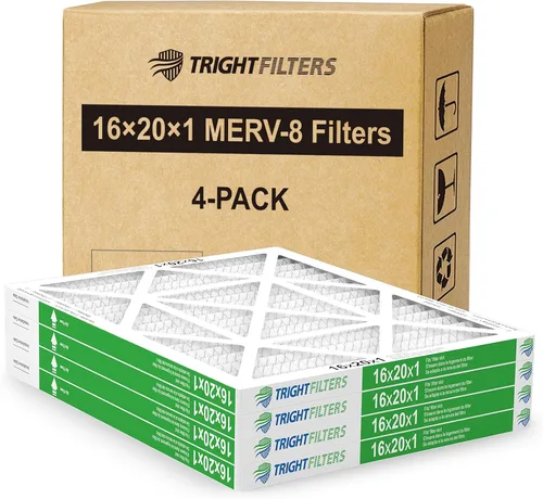 Miniatura 22 de TRIGHTFILTERS 12x12x1 Filtro de aire paquete de 6 unidades, duraderos filtros plisados MERV 8 para hogar HVAC CA y horno, filtro de aire compacto