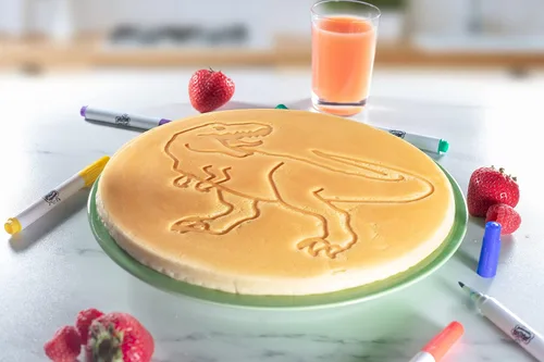 Miniatura 8 de Sartén gigante para panqueques con diseño de dinosaurio, para hacer panqueques gigantes de 10 pulgadas para el desayuno de niños mágicos, decora