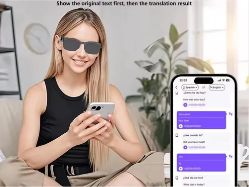 Miniatura 3 de Lentes inteligentes de audio Bluetooth – Gafas de sol inalámbricas de oreja abierta con altavoces y micrófono integrados para música y llamadas