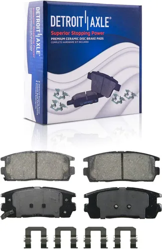 Miniatura 6 de Detroit Axle - Kit de freno trasero para Chevy Equinox Captiva Sport GMC Terrain Pontiac Torrent Saturn Vue Pinzas de freno de disco con soportes