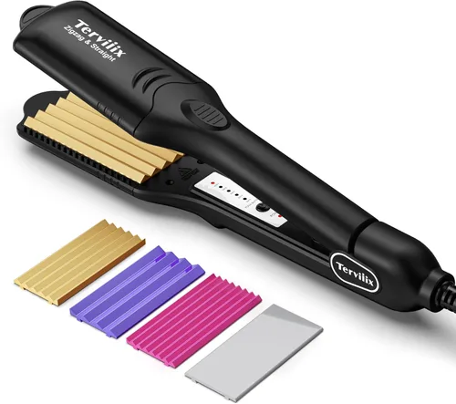 Miniatura 8 de Terviiix Rizadora de Cabello para Mujeres con 4 Placas Intercambiables, Rizadora para Cabello con Infusión de Queratina y Aceite de Argán, Rizadora