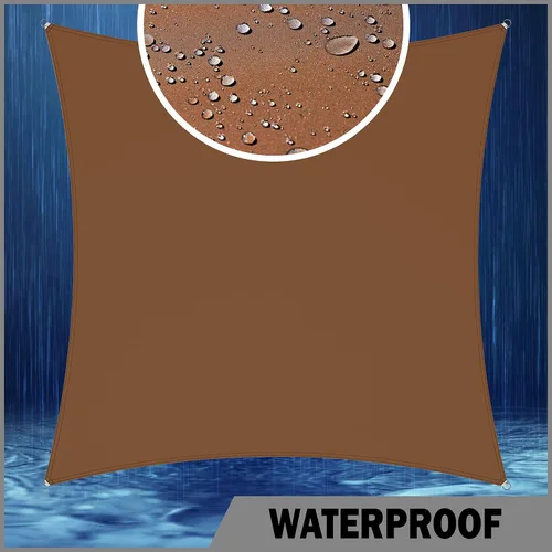 Miniatura 2 de ShadeMart 4' x 9' Marrón Toldo impermeable de vela para sol, toldo rectangular de tamaño personalizado resistente al agua, toldo para patio, jardín