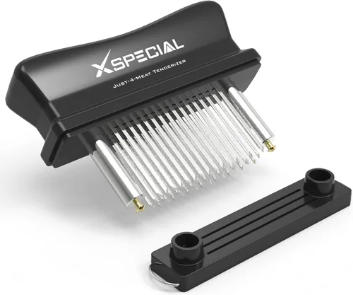 Miniatura 10 de XSpecial Herramienta Ablandadora de Carne 48 Cuchillas de Acero Inoxidable - Utensilios de Cocina con Aguja Ultra Afilada Que Ablanda Filetes y Negro