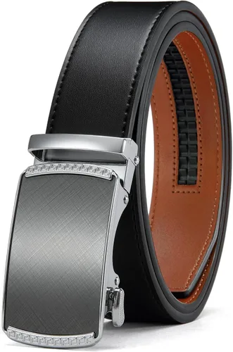 Miniatura 21 de CHAOREN Cinturón para hombre de cuero con trinquete - Ajuste personalizable, estilo sin esfuerzo (35 mm)