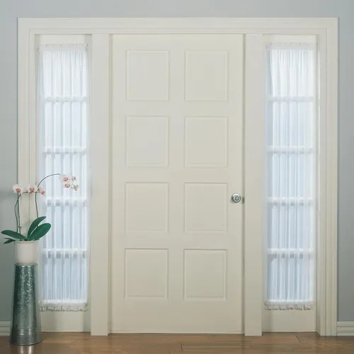 Miniatura 28 de No. 918 Emily Panel de Cortina Transparente de Gasa con Bolsillo para Barra para Puerta Lateral, 28" x 72", Cáscara de Huevo