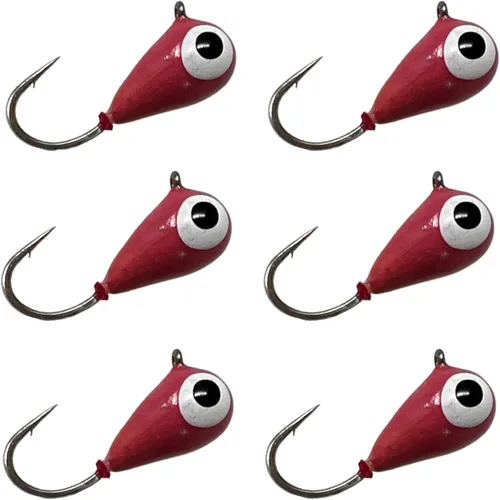 Miniatura 19 de Reaction Tackle Plantillas de pesca en hielo de tungsteno - Plantilla súper sensible en forma de lágrima para panfish, crappie, lucioperca, perca