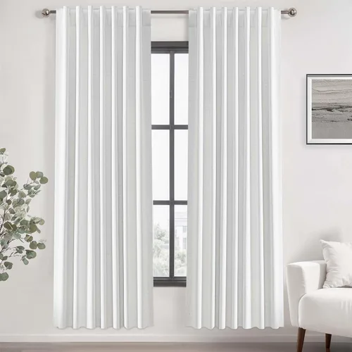 Miniatura 10 de UHITECH Cortinas opacas de 35 pulgadas de largo para sala de estar, 2 paneles, cortina opaca corta para cocina para ventanas pequeñas, cortinas