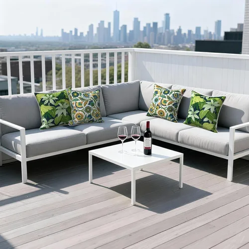 Miniatura 724 de Juego de 2 almohadas para exteriores de 16 x 16 pulgadas, repelentes al agua con interiores, para muebles de patio, hogar, jardín, geometría bohemia