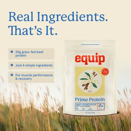 Miniatura 7 de Equip Foods - Polvo de proteína limpia de carne de res alimentada con pasto, apto para dieta carnívora, paleo y keto, sin gluten ni lácteos, 30
