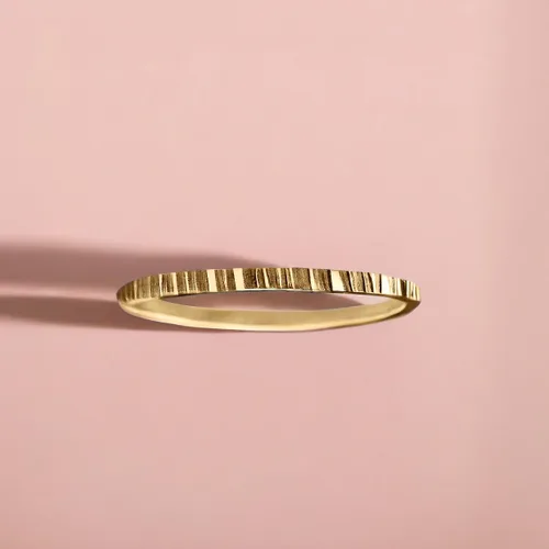 Miniatura 3 de Melanie Golden Jewelry Rugged Stacking Rings Silver, Gold, or Rose Gold Lined Hammered Stackable Ring Bands (2.5, 14K Gold Fill)
