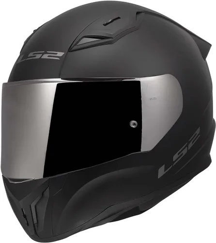 Miniatura 7 de LS2 Helmets Centric - Casco de motocicleta de cara completa (negro mate con escudo ahumado transparente y oscuro, talla XS)