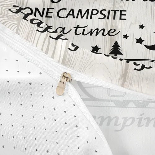 Miniatura 6 de Happy Camping - Funda de edredón para niños, casa rodante y cámper, funda de edredón rústica para niños y niñas, decoración de habitación de niños