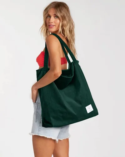 Miniatura 6 de KALIDI - Bolsa de pana para mujer, con cremallera, casual, de gran capacidad, con bolsillos