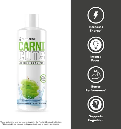 Miniatura 4 de Suplemento líquido Carnicuts L-carnitina de NutraOne sin estimulantes* (Berry Blast - 32 porciones)