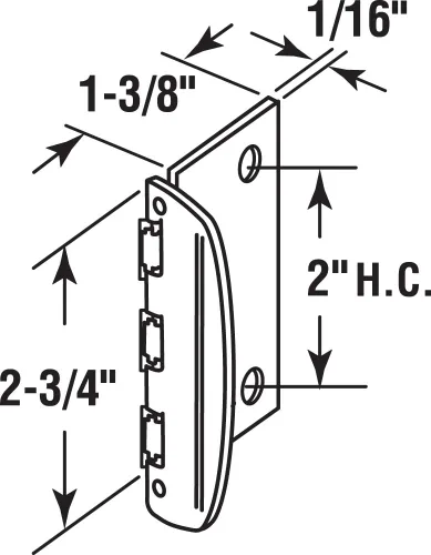 Miniatura 2 de Prime-Line U 9888 - Cerradura de puerta de acción abatible, cerradura de privacidad blanca reversible con tornillo antibloqueo para modo seguro