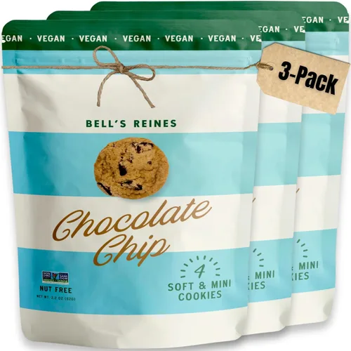Miniatura 10 de Bell's Reines Galletas de mantequilla, lote pequeño gourmet suave, aperitivos saludables, paquetes de 4 galletas frescas de panadería, paquete de 3