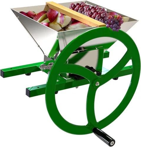 Miniatura 7 de Trituradora de Manzana y Fruta de 7L con Manivela y Soporte, Exprimidor Triturador Manual de Acero Inoxidable para Sidra de Temporada y Jugo Fresco
