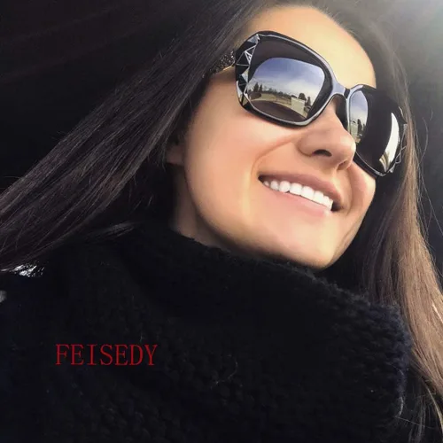 Miniatura 66 de FEISEDY - gafas de sol polarizadas para mujer, marco compuesto brillante B2289
