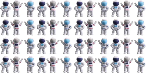 Miniatura 10 de NUOBESTY 24 borradores de astronauta para niños, lindos mini escritorio espacial 3D, juego de borradores de rompecabezas espaciales para premios