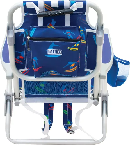 Miniatura 9 de Rio Beach - Silla de playa plegable con mochila plana de 5 posiciones para niños, surfista de surf Multi