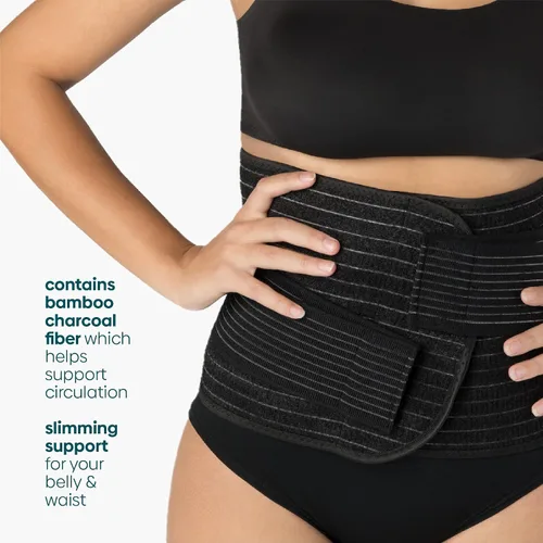 Miniatura 4 de Upspring Shrinkx Belly Charcoal Postpartum Belly Wrap, Adjustable Postpartum Belly Band to Support, Slim and Smooth After Baby
