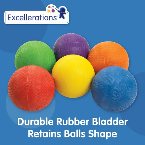 Miniatura 2 de Excellerations Bolas de goma premium para patio de recreo - Juego de 6 (artículo # COLORPG)