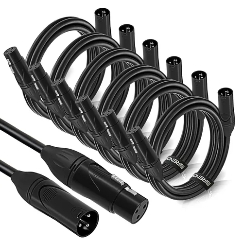 Miniatura 9 de BRENDAZ Cable XLR de 20 pies macho a hembra para micrófono, mezclador, altavoz o sistema PA (1)