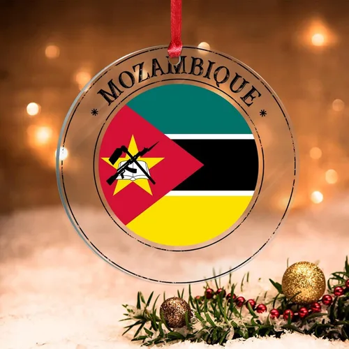 Miniatura 26 de Adornos de Navidad de Malasia, bandera de Malasia, adornos acrílicos, colgante para árbol de Navidad, bandera nacional, recuerdo del país