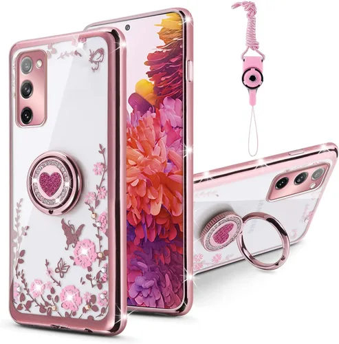 Miniatura 13 de Funda protectora para Note 10 Plus, Galaxy para mujer, con purpurina, cristal, mariposa, corazón, floral, delgada, de TPU para niñas, con soporte