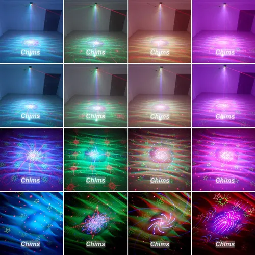 Miniatura 6 de Chims Luces de fiesta de DJ, rojo, verde, azul, 128 patrones RGB, luces LED onduladas coloridas para fiesta de cumpleaños, DJ, escenario, discoteca