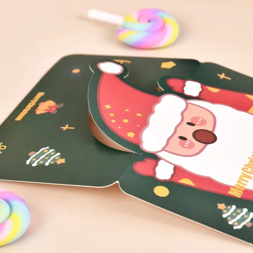 Miniatura 7 de SeunKieer 6 cajas porta tarjetas de regalo de Navidad con lazos, cajas de envoltura de regalos con tarjetas de felicitación Feliz Navidad, mini