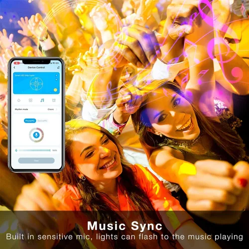 Miniatura 4 de DAYBETTER Luces LED inteligentes WiFi, tira de luces LED RGB de 25 pies compatibles con Alexa y Google Assistant, control remoto por voz